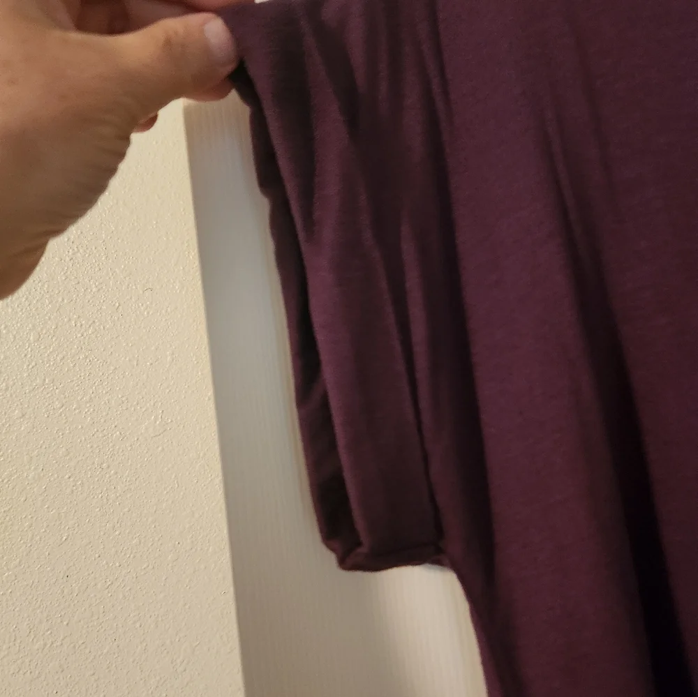 Loft Burgandy Drawstring Top Size Medium - Picture 3 of 5